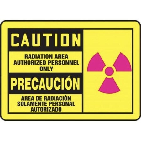 Accuform BILINGUAL OSHA CAUTION SAFETY SIGN SBMRAD631MXT SBMRAD631MXT